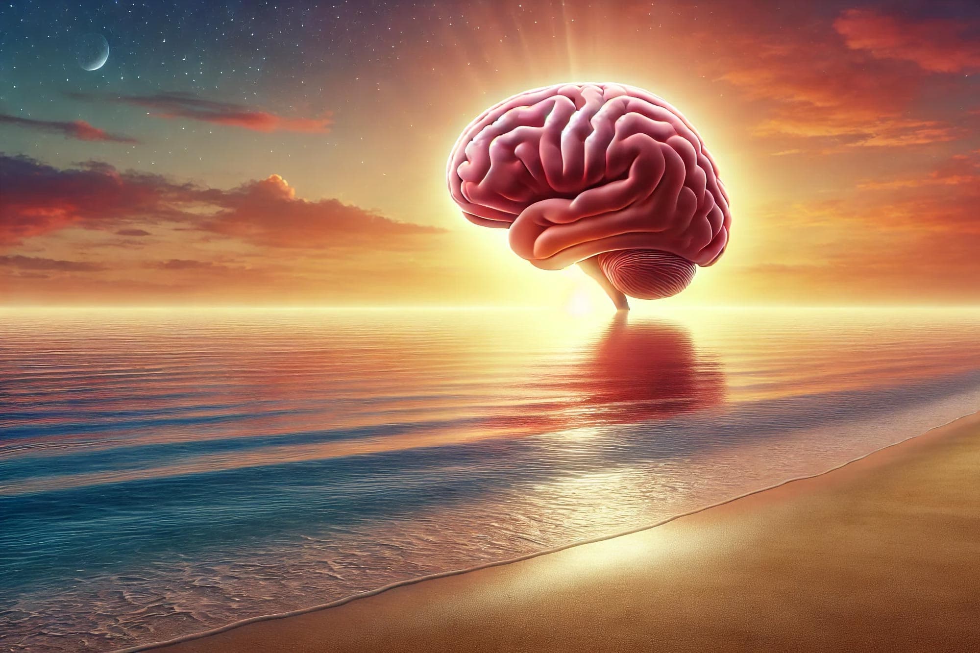 Calm brain abstract illustration for anxiety pharmacogenomics